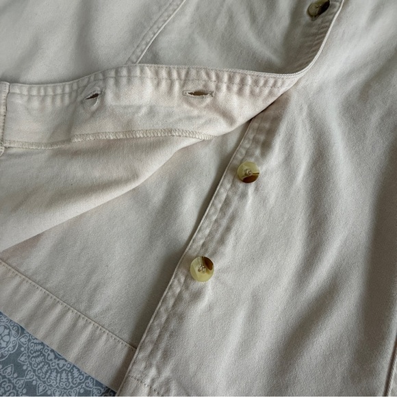 CROSSROADS Beige 100% Cotton Button-Front Denim Dress Size L - Picture 3 of 6
